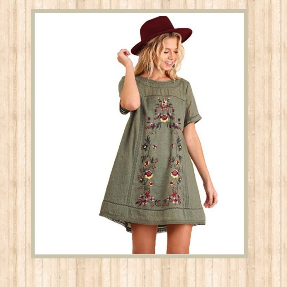 Umgee Boho Embroidered Tunic/Dress